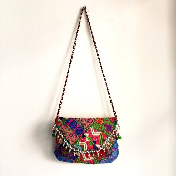 Embroidered Colourful Beaded Crossbody Bag - Picture 2 of 5